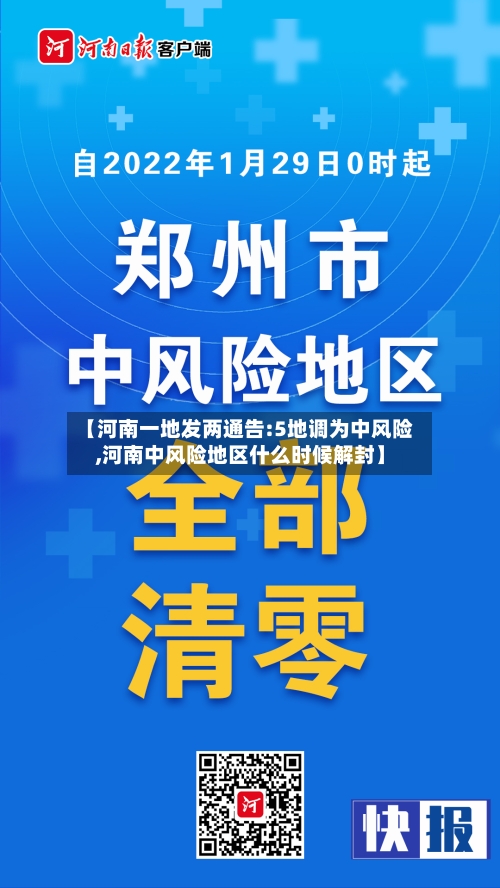 【河南一地发两通告:5地调为中风险,河南中风险地区什么时候解封】-第2张图片