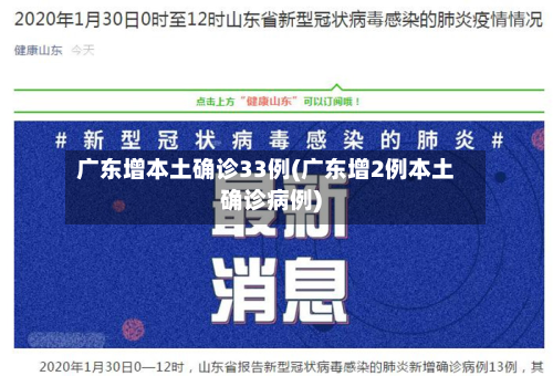 广东增本土确诊33例(广东增2例本土确诊病例)-第3张图片