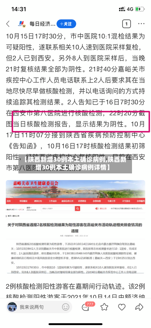 【陕西新增30例本土确诊病例,陕西新增30例本土确诊病例详情】-第2张图片