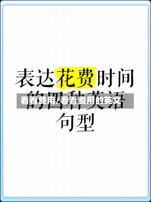 看看费用/看看费用的英文