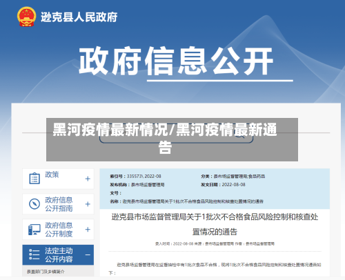 黑河疫情最新情况/黑河疫情最新通告