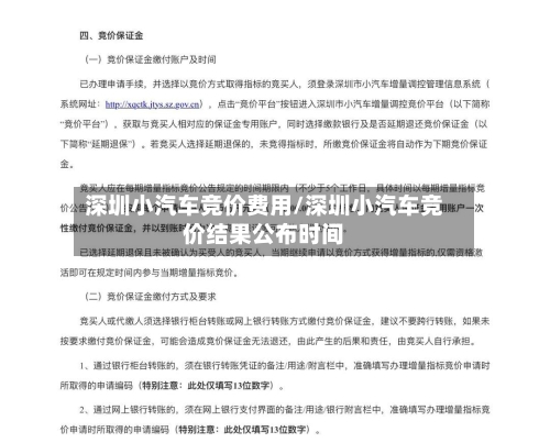 深圳小汽车竞价费用/深圳小汽车竞价结果公布时间-第2张图片