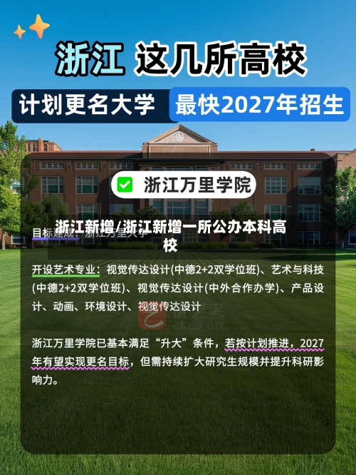 浙江新增/浙江新增一所公办本科高校-第2张图片