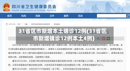 31省区市新增本土确诊12例(31省区市新增确诊12例本土4例)