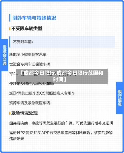 【成都今日限行,成都今日限行范围和时间】